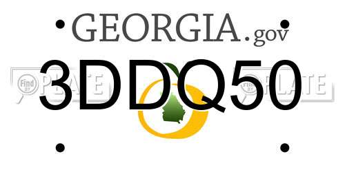 3DDQ50 Georgia License Plate