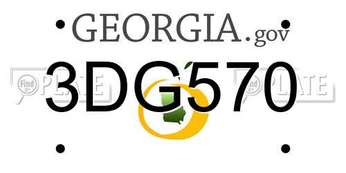 3DG570 Georgia License Plate