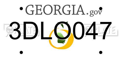 3DLO047 Georgia License Plate
