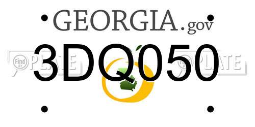 3DQ050 Georgia License Plate