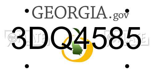 3DQ4585 Georgia License Plate