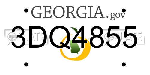 3DQ4855 Georgia License Plate