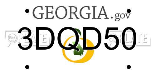 3DQD50 Georgia License Plate