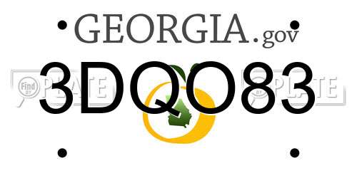 3DQO83 Georgia License Plate