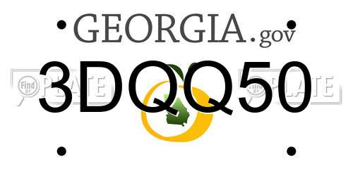 3DQQ50 Georgia License Plate