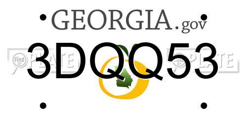 3DQQ53 Georgia License Plate