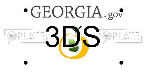 3DS Georgia License Plate
