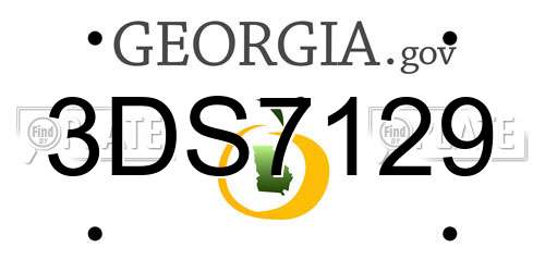 3DS7129 Georgia License Plate