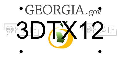 3DTX12 Georgia License Plate