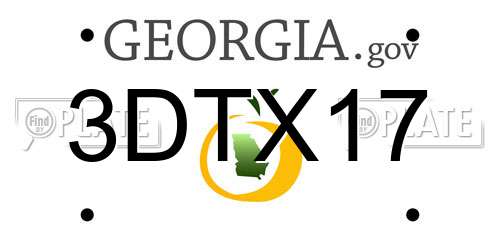 3DTX17 Georgia License Plate