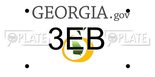 3EB Georgia License Plate