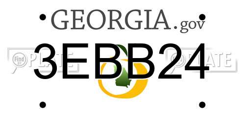 3EBB24 Georgia License Plate
