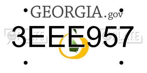 3EEE957 Georgia License Plate