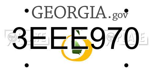 3EEE970 Georgia License Plate