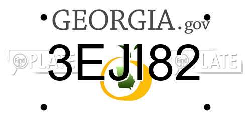 3EJI82 Georgia License Plate
