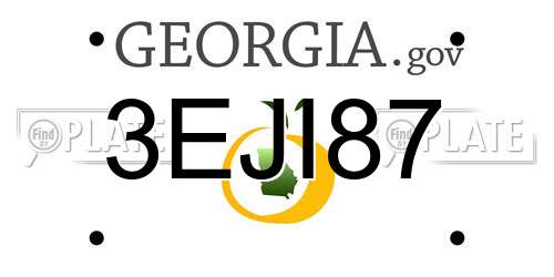 3EJI87 Georgia License Plate