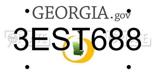 3EST688 Georgia License Plate