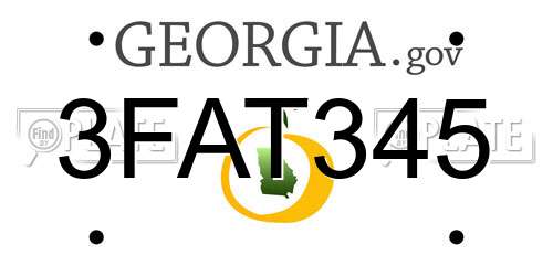 3FAT345 Georgia License Plate
