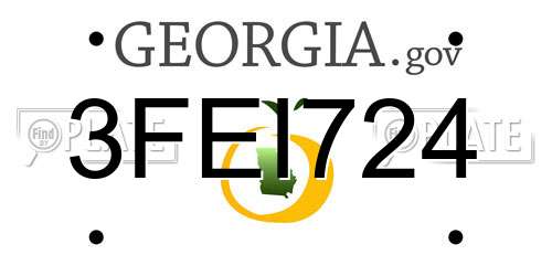 3FEI724 Georgia License Plate