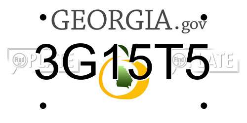 3G15T5 Georgia License Plate