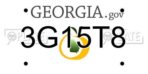 3G15T8 Georgia License Plate