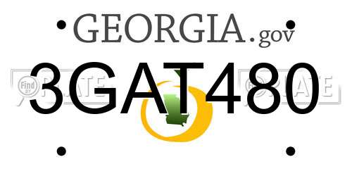 3GAT480 Georgia License Plate