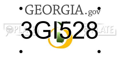 3GI528 Georgia License Plate