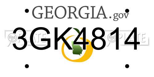 3GK4814 Georgia License Plate