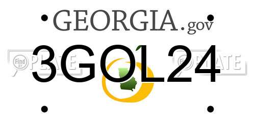 3GOL24 Georgia License Plate