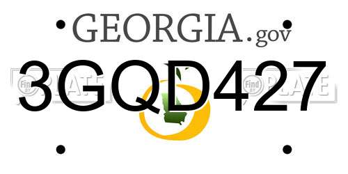 3GQD427 Georgia License Plate