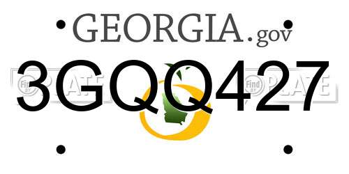 3GQQ427 Georgia License Plate