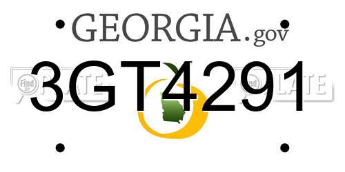 3GT4291 Georgia License Plate