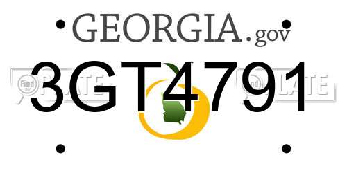 3GT4791 Georgia License Plate