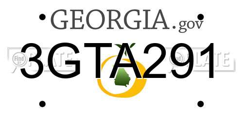 3GTA291 Georgia License Plate