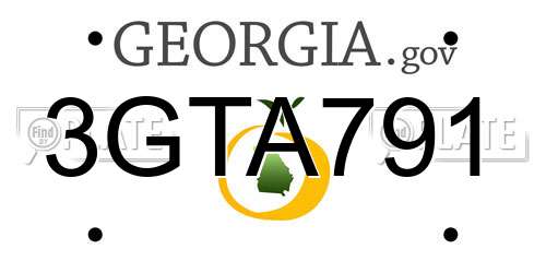 3GTA791 Georgia License Plate