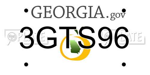 3GTS96 Georgia License Plate