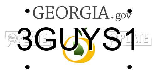 3GUYS1 Georgia License Plate
