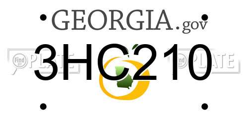 3HC210 Georgia License Plate