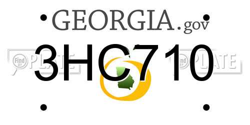 3HC710 Georgia License Plate