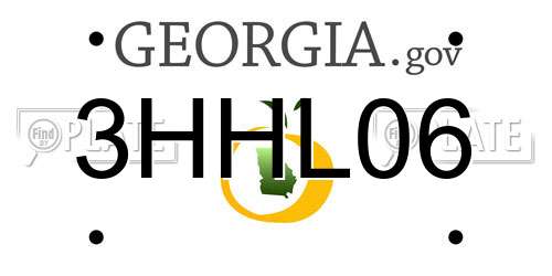 3HHL06 Georgia License Plate