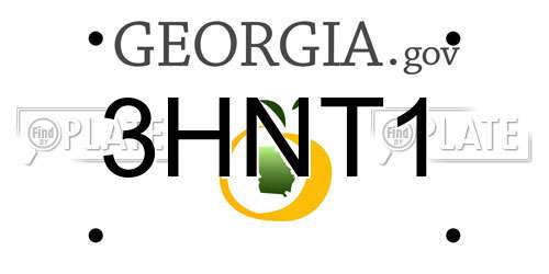 3HNT1 Georgia License Plate