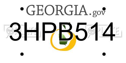 3HPB514 Georgia License Plate