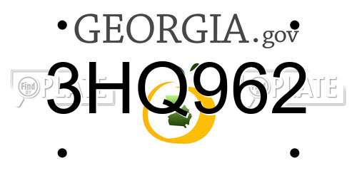 3HQ962 Georgia License Plate