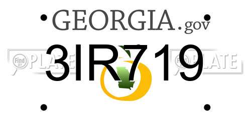 3IR719 Georgia License Plate