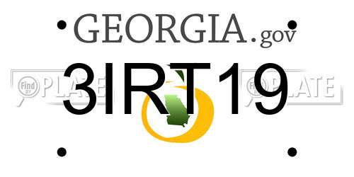 3IRT19 Georgia License Plate