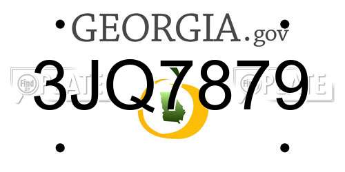 3JQ7879 Georgia License Plate