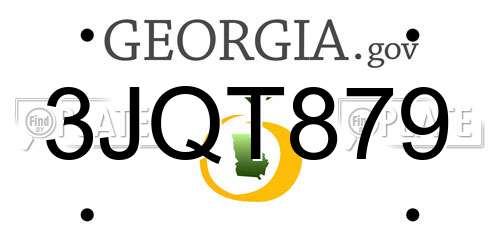 3JQT879 Georgia License Plate