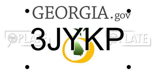 3JYKP Georgia License Plate