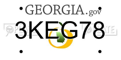 3KEG78 Georgia License Plate