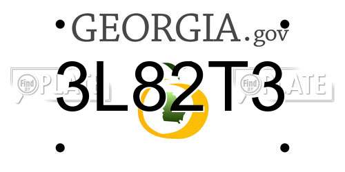 3L82T3 Georgia License Plate